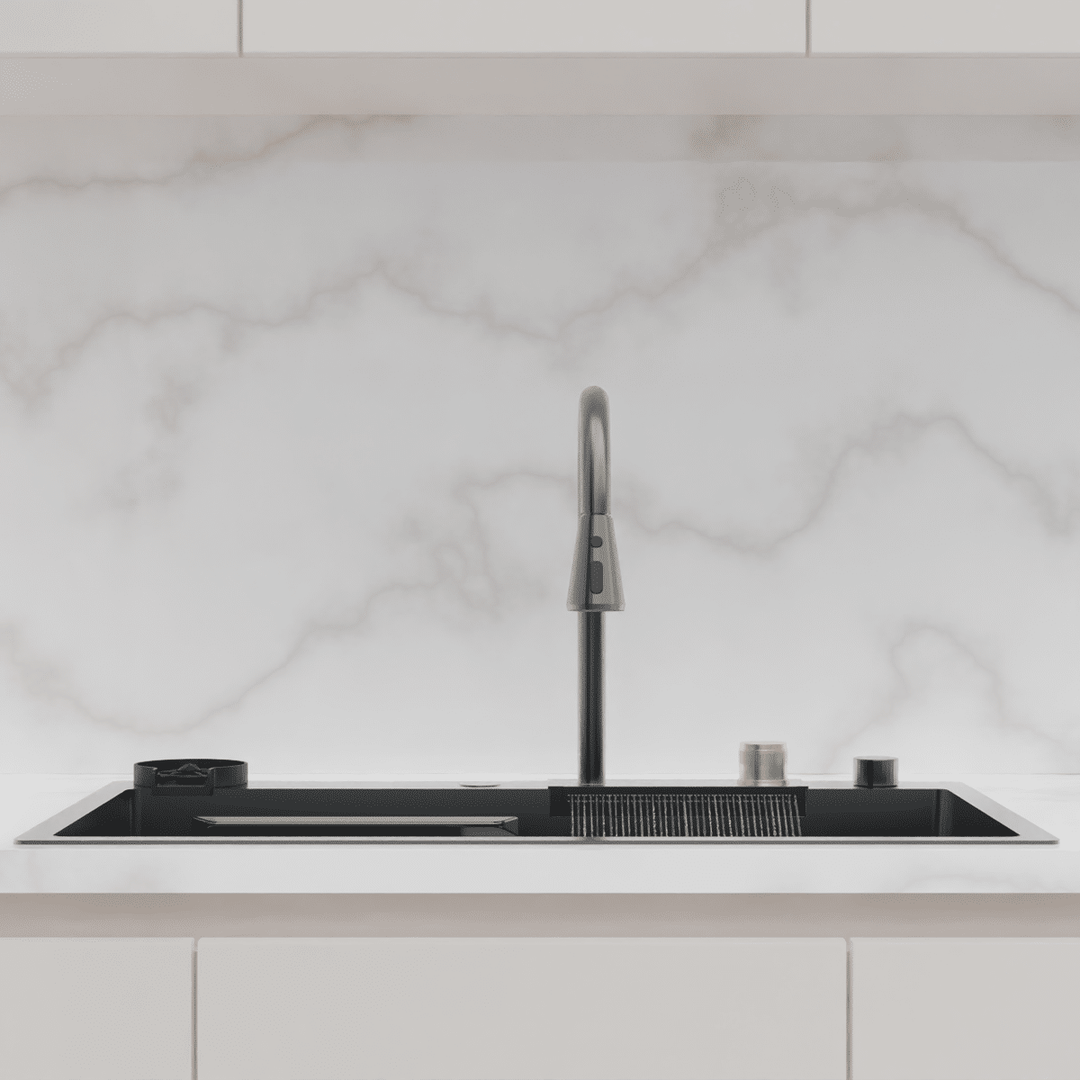 Şelale Tasarımlı Akıllı Eviye As 3541 75×45 CM Antrasit